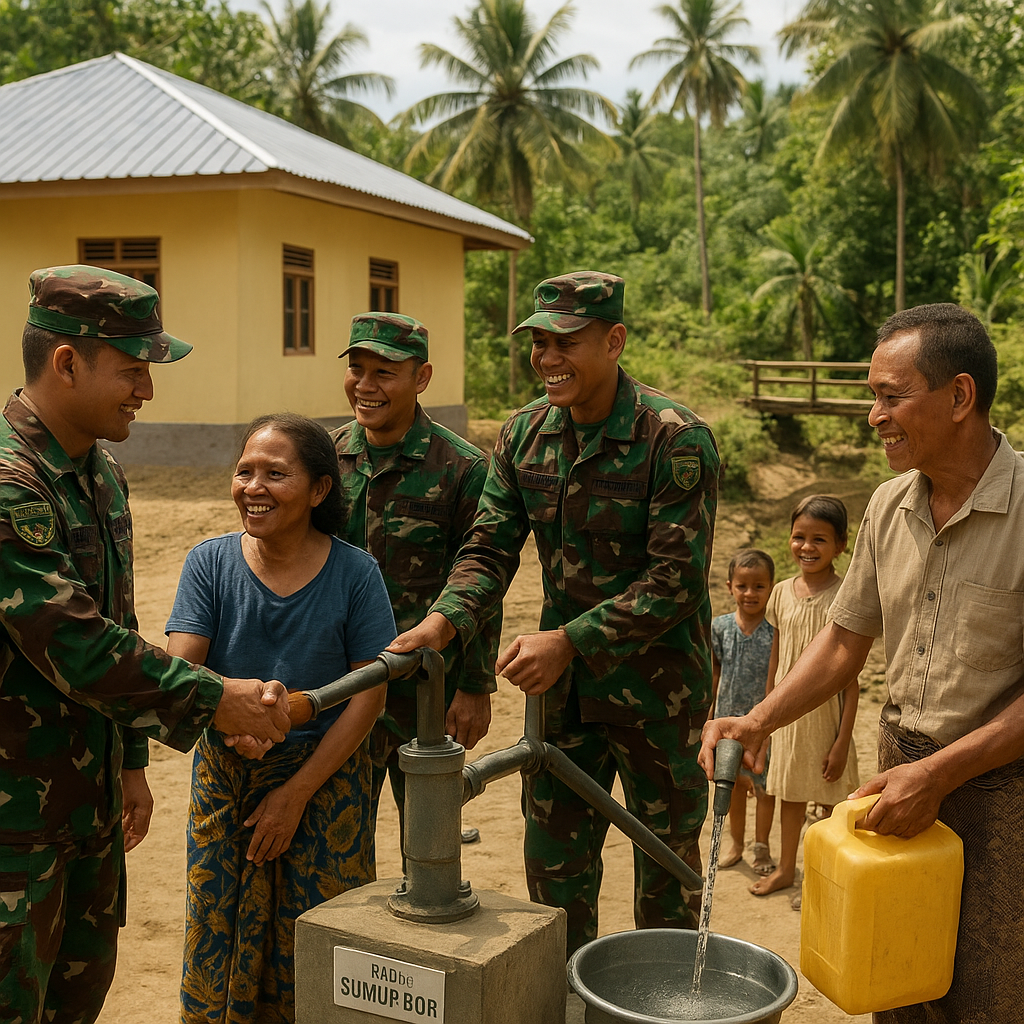 Bukan Sekadar Pembangunan, Karya Bakti Kodam XV/Pattimura Sentuh Kehidupan Warga Pulau Moa
