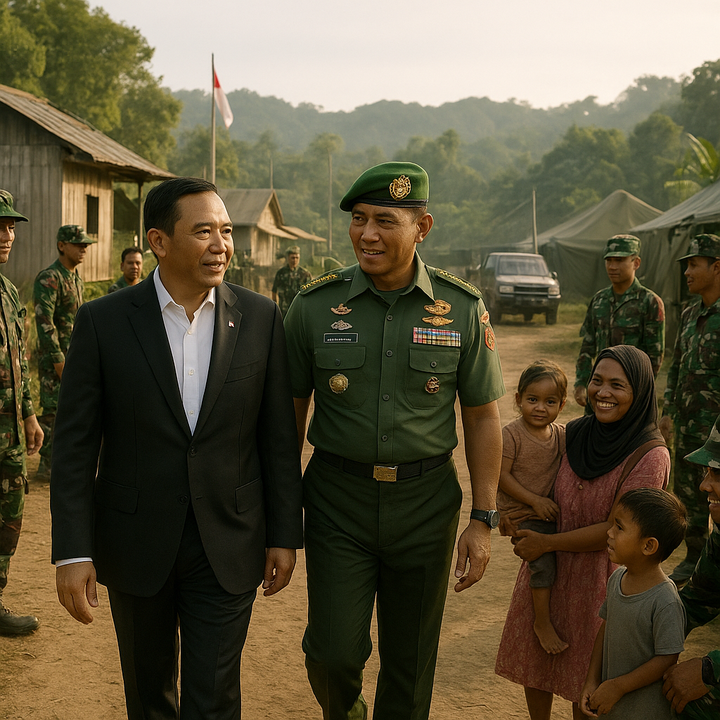 Menhan dan Pangdam Tinjau Kesiapan Prajurit Yonif TP 926/PL di Perbatasan Bengkayang