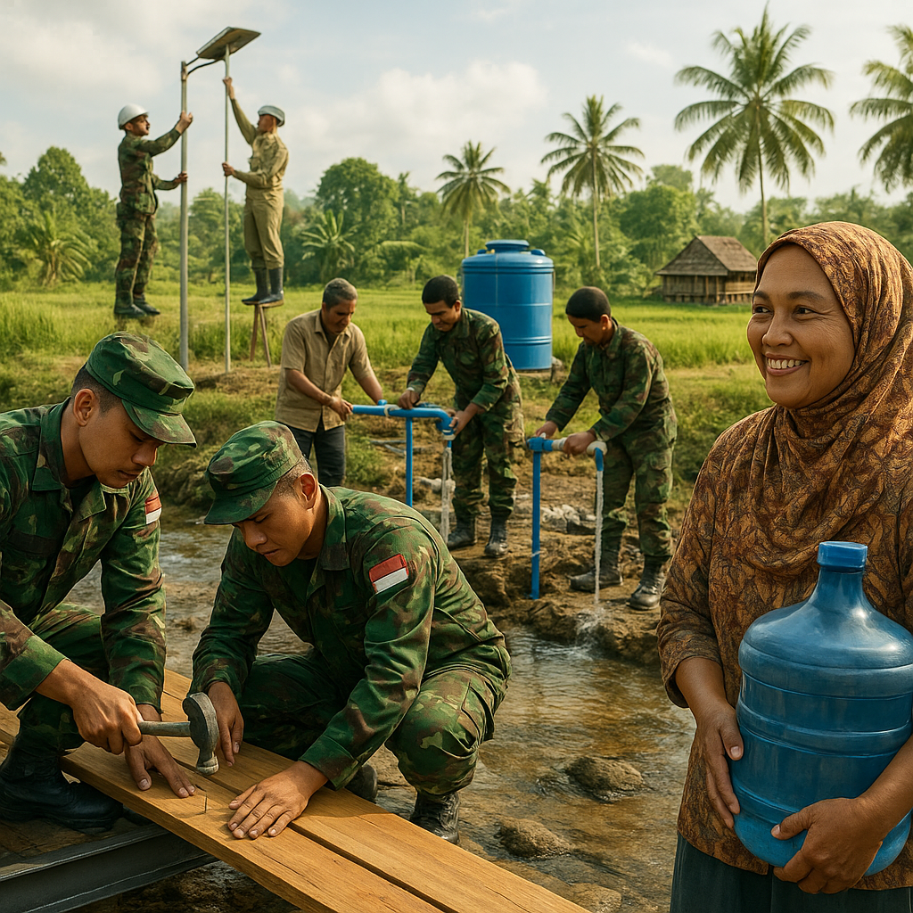 Presiden Dapat Laporan, TNI Bangun Jembatan Desa dan Air Bersih untuk Pemerataan