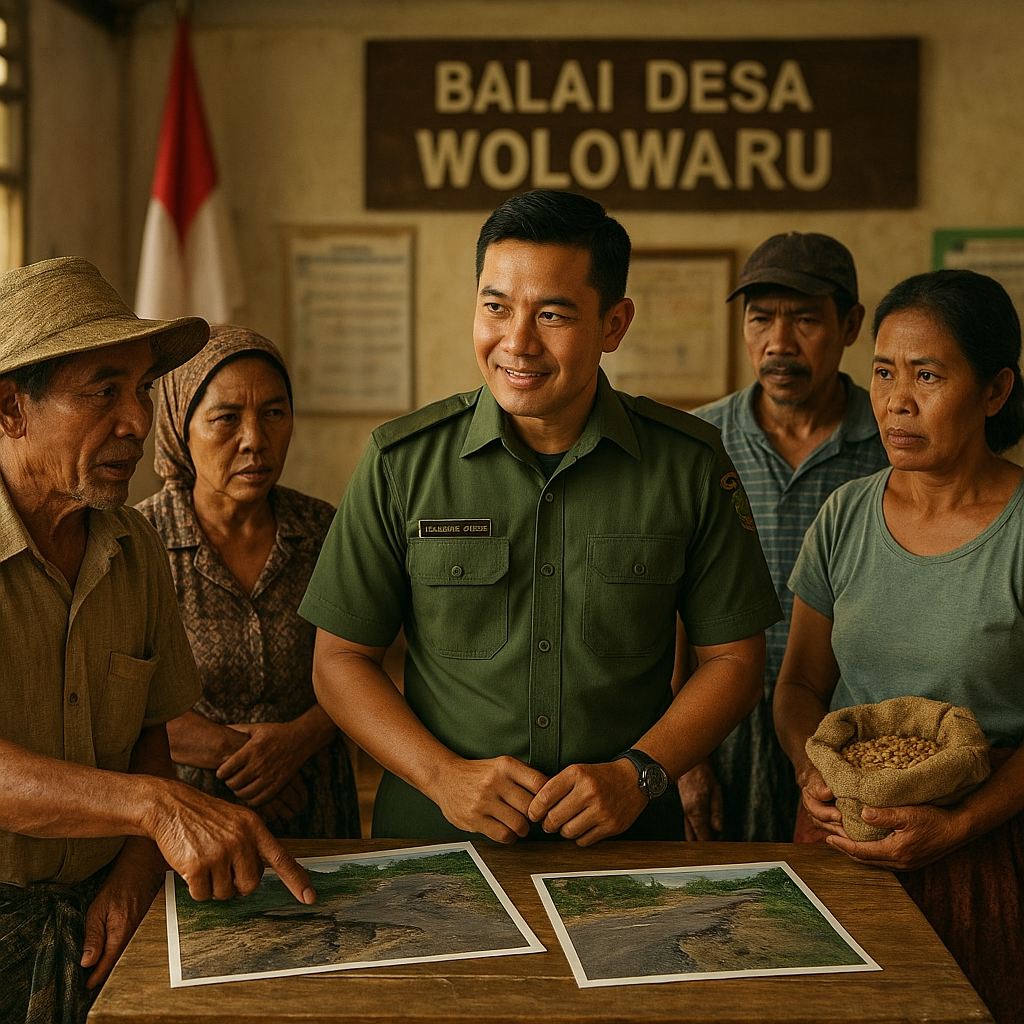 Warga Desa di NTT Curhat ke Danramil: Jalan Rusak Parah, Hasil Pertanian Terhambat