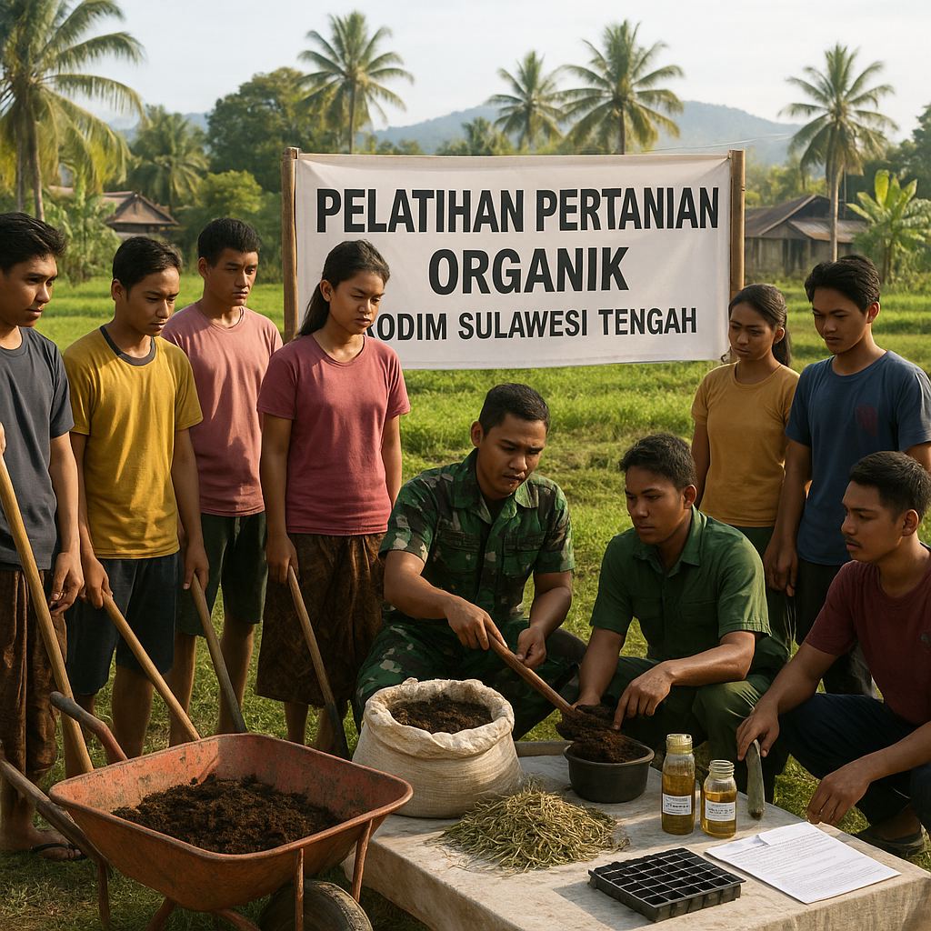 Kodim di Sulawesi Tengah Gelar Pelatihan Pertanian Organik untuk Pemuda Desa