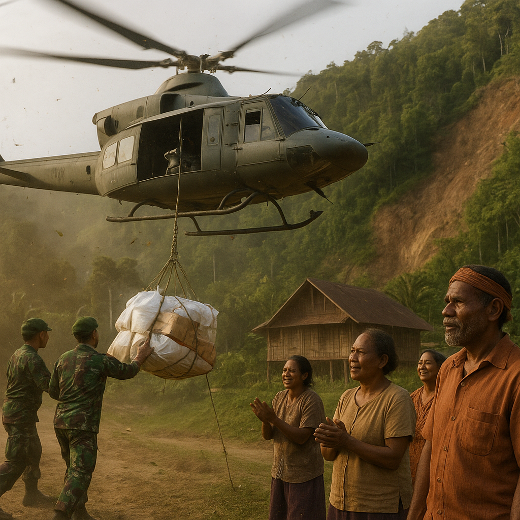 Dibalik Medan Ekstrem Papua: Helikopter TNI Bawa 'Kehidupan' ke Kampung Bilai