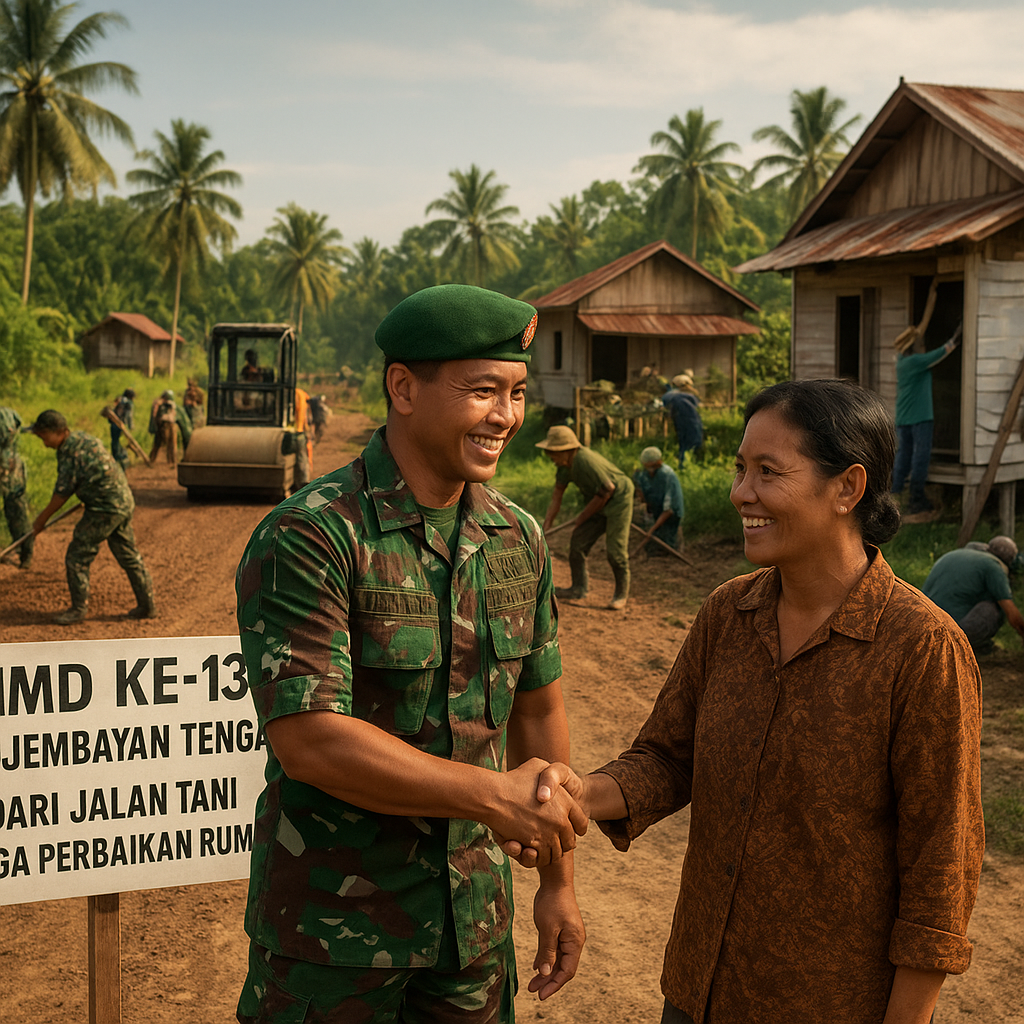 Dari Jalan Tani Hingga Perbaikan Rumah, TMMD ke-130 Sapa Warga Jembayan Tengah