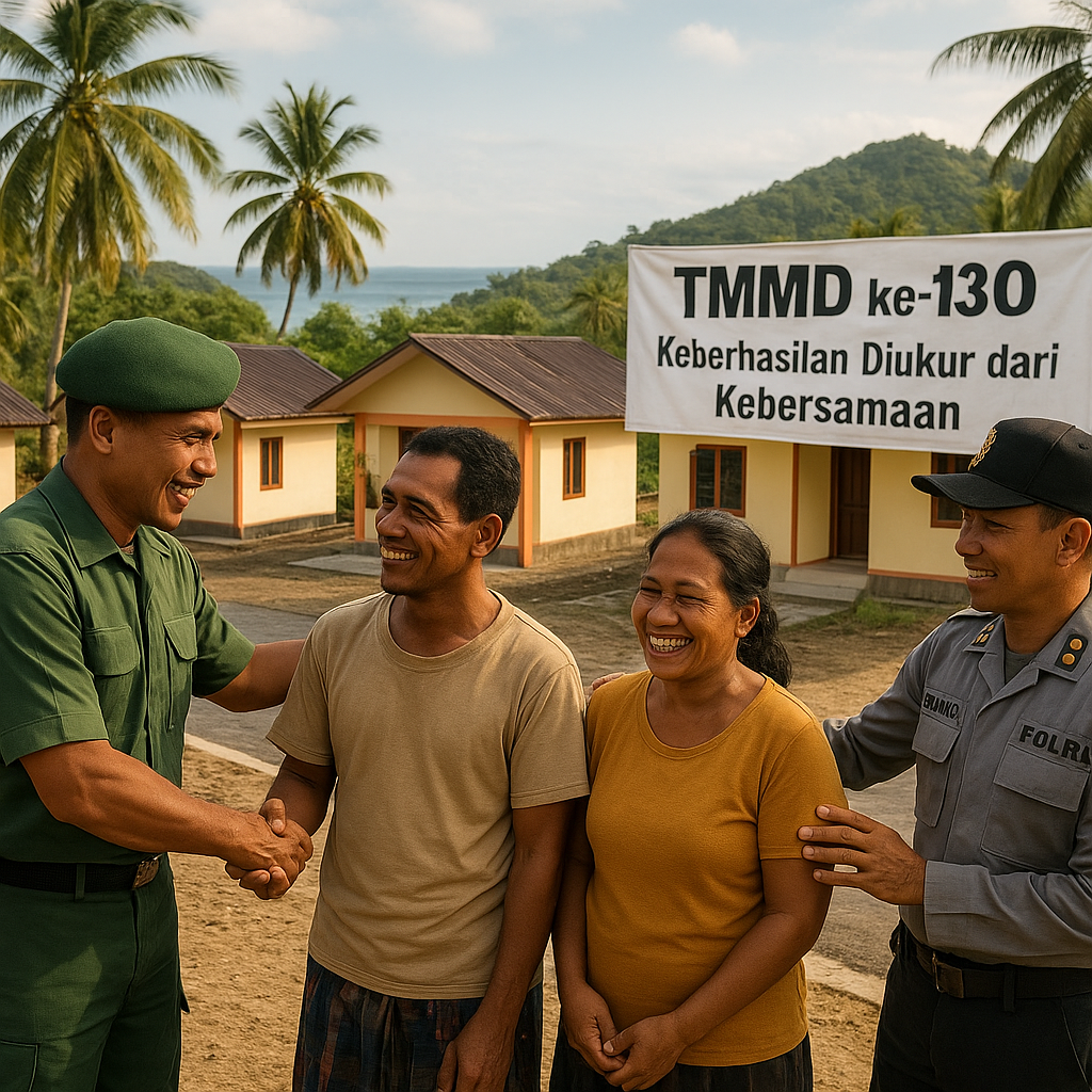 TMMD ke-130 di Pulau Gebe: Keberhasilan Diukur dari Kebersamaan, Bukan Hanya Fisik