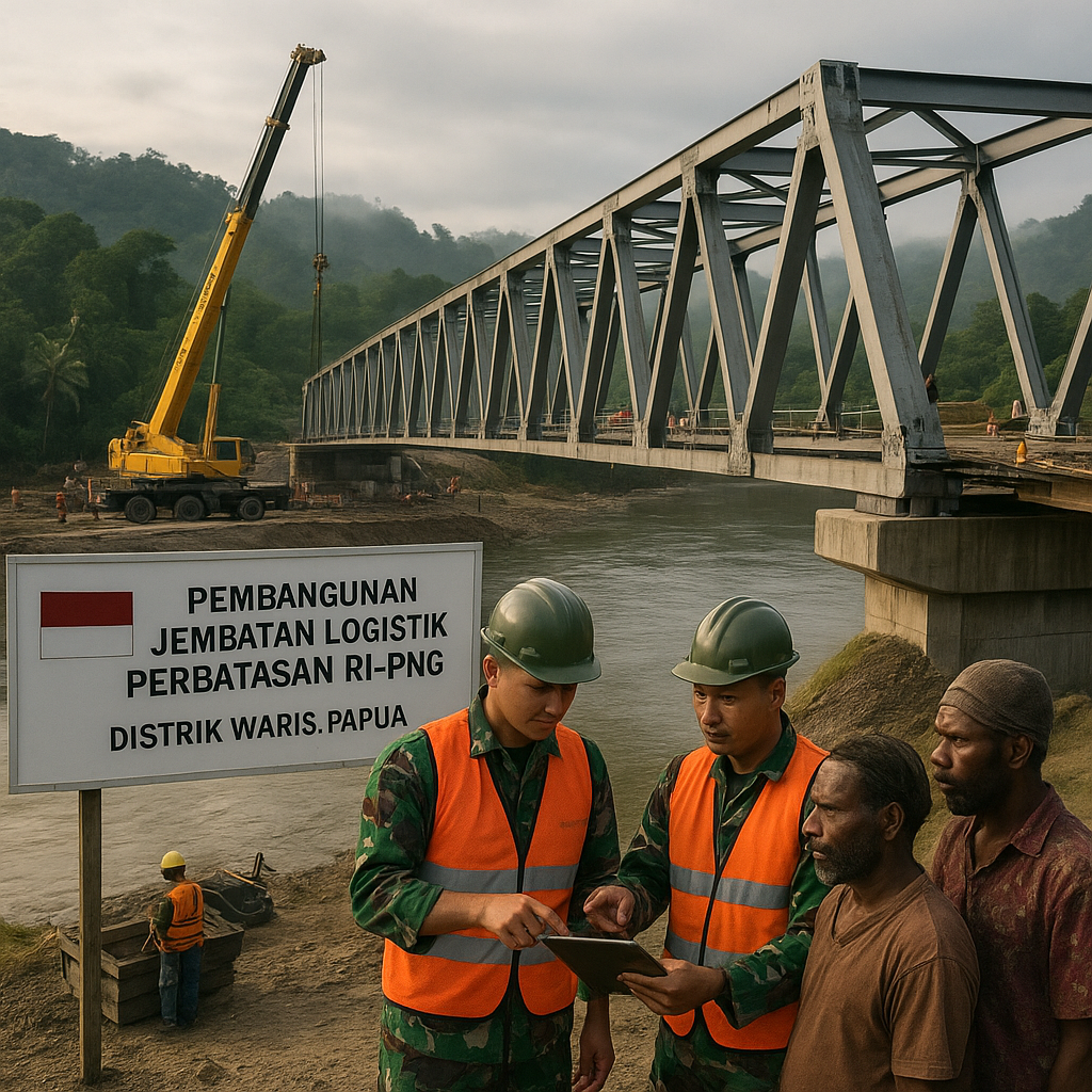 Pembangunan Jembatan Logistik Perbatasan RI-PNG Dimulai, TNI Jadi Motor Penggerak