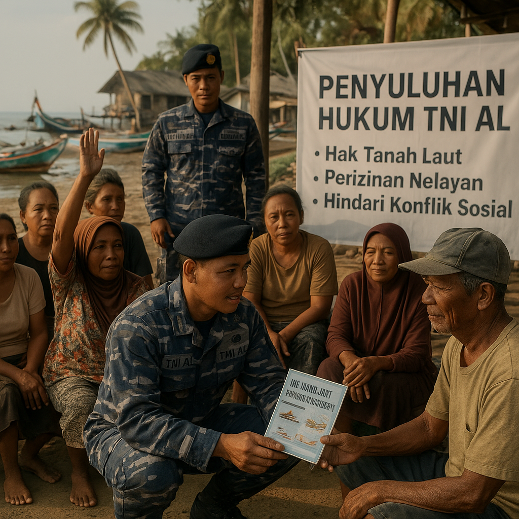 Warga Pulau Kecil Antusias Ikuti Penyuluhan Hukum dari Prajurit TNI AL