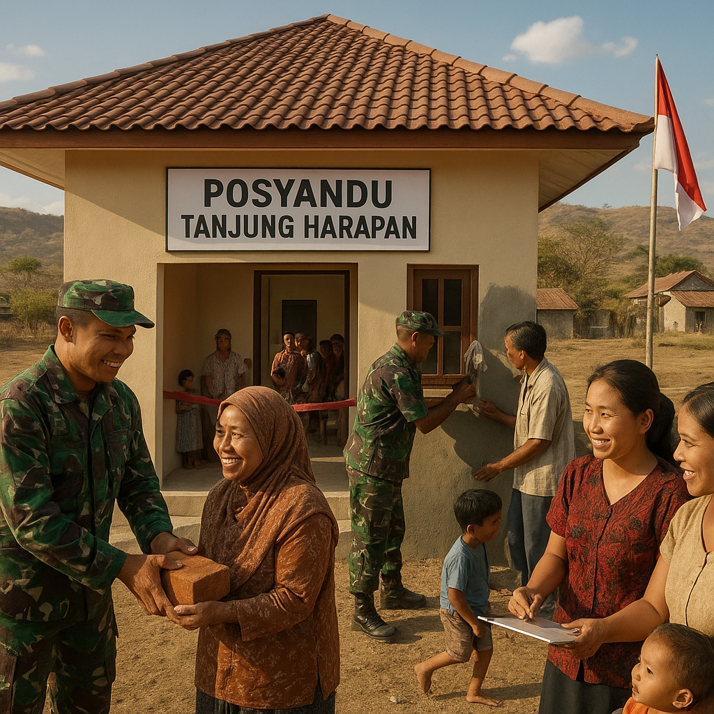 Program Bantuan: TNI Membantu Pembangunan Posyandu di Desa Nusa Tenggara Timur